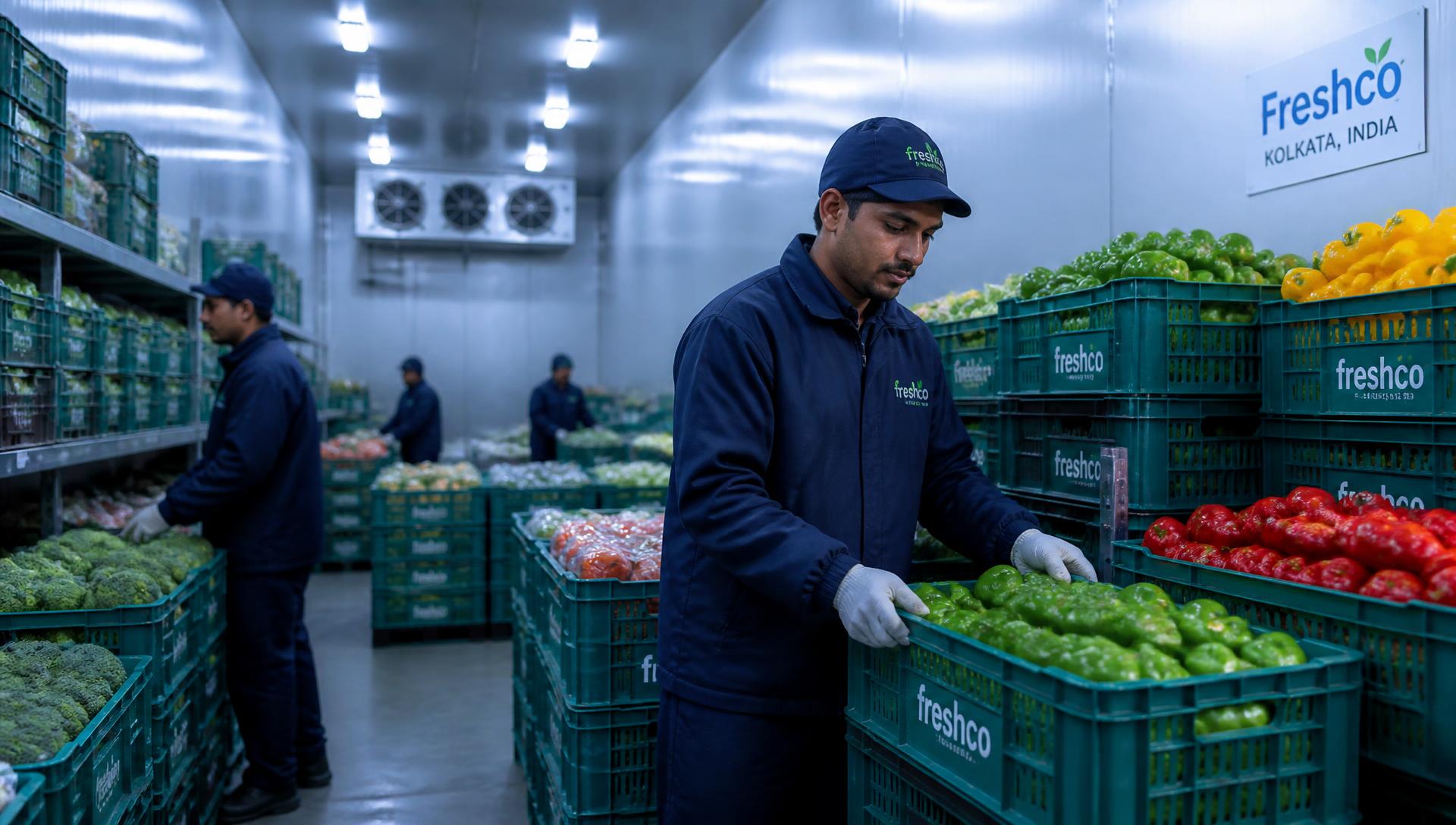 Modern cold storage facility handling fresh produce in India